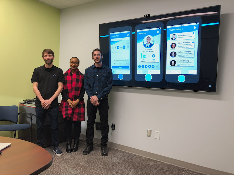 Pivot + Edge collaborates with local students to create the beap employee advocacy app