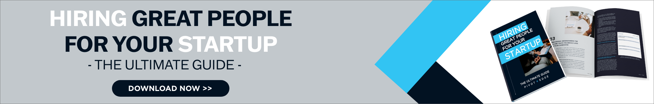 Hiring great people for your startup means you need to build your employer brand around they why of your organization, not the what. Pivot+Edge Pivot and Edge can help you with startup hiring that works