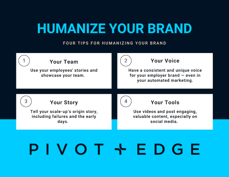 Using these four great ways to humanize your brand, you can bring in more employees by being more reachable, relatable and believable. 